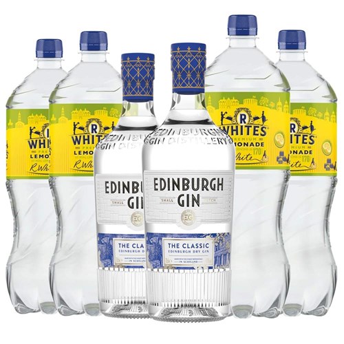 Case of 6 with Edinburgh Classic Gin 70cl and R. White’s Lemonade | Spirit & Mixer Set